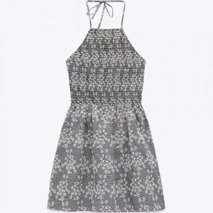 Zara EMBROIDERED MINI DRESS